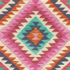 Rasch Barbara Home Kilim Textured Wallpaper (10m X 53cm) (Pink/Red/Cream)
