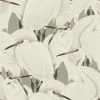 Rasch Kimono Huddling Heron Wallpaper (10m X 53cm) (White)