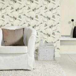 Rasch Kimono Huddling Heron Wallpaper (10m X 53cm) (White) -RASCH Store 70357750 3