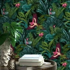 Rasch Portfolio XII Rainforest Wallpaper (32.8ft X 21in) (Multicoloured) -RASCH Store 70357983 3