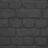Rasch Brick Textured Wallpaper (10m X 53cm) (Black)