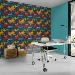 Rasch Graffiti Wallpaper (10m X 53.5cm) (Multicoloured) -RASCH Store 70394935 3