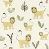 Rasch Bambino XVIII Lions Textured Wallpaper (10m X 53cm) (Natural) -RASCH Store 70395151 1