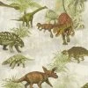 Rasch Dinosaur Textured Wallpaper (10m X 53cm) (Green/Brown) -RASCH Store 70399687 1