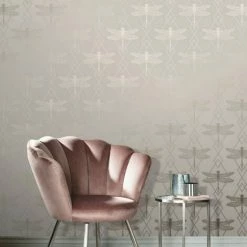 Rasch Elegant Homes Dragonfly Wallpaper (One Size) (Pink) -RASCH Store 70399710 2
