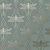 Rasch Elegant Homes Dragonfly Wallpaper (One Size) (Green)