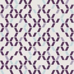 Purple Teal White Geometric Wallpaper Retro Lightly Textured Luxury Decor Rasch