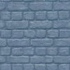 RASCH Urban Brick Effect Blue Wallpaper Embossed Textured Industrial Metallic Silver